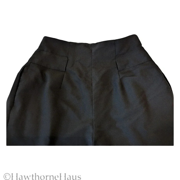 ASOS Design Black High Waist Dress Pants Size 6 Tapered Leg Stretch Pockets - Picture 5 of 9